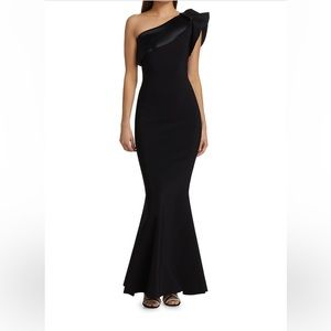 One-Shoulder Trumpet Gown